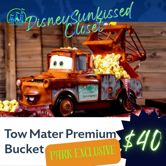 California Adventure Carsland Tow Mater Premium Bucket - Picture 1 of 2